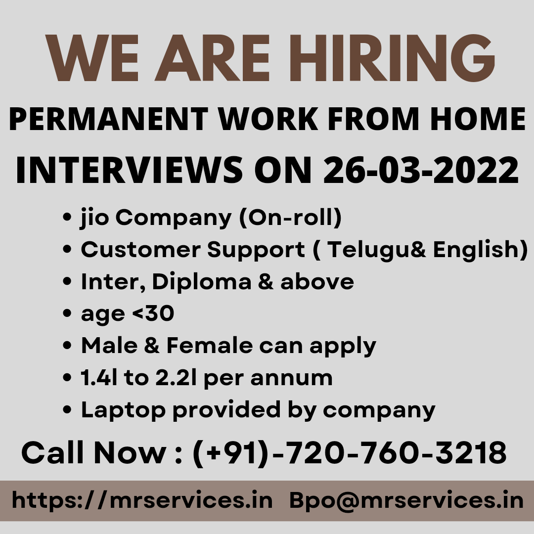 Permanent work from home jobs